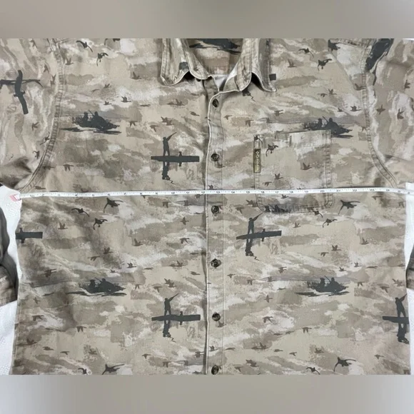 Columbia Men’s XL River Lodge Camo Shirt Hunting Fishing Outdoor Button Up - Picture 6 of 15
